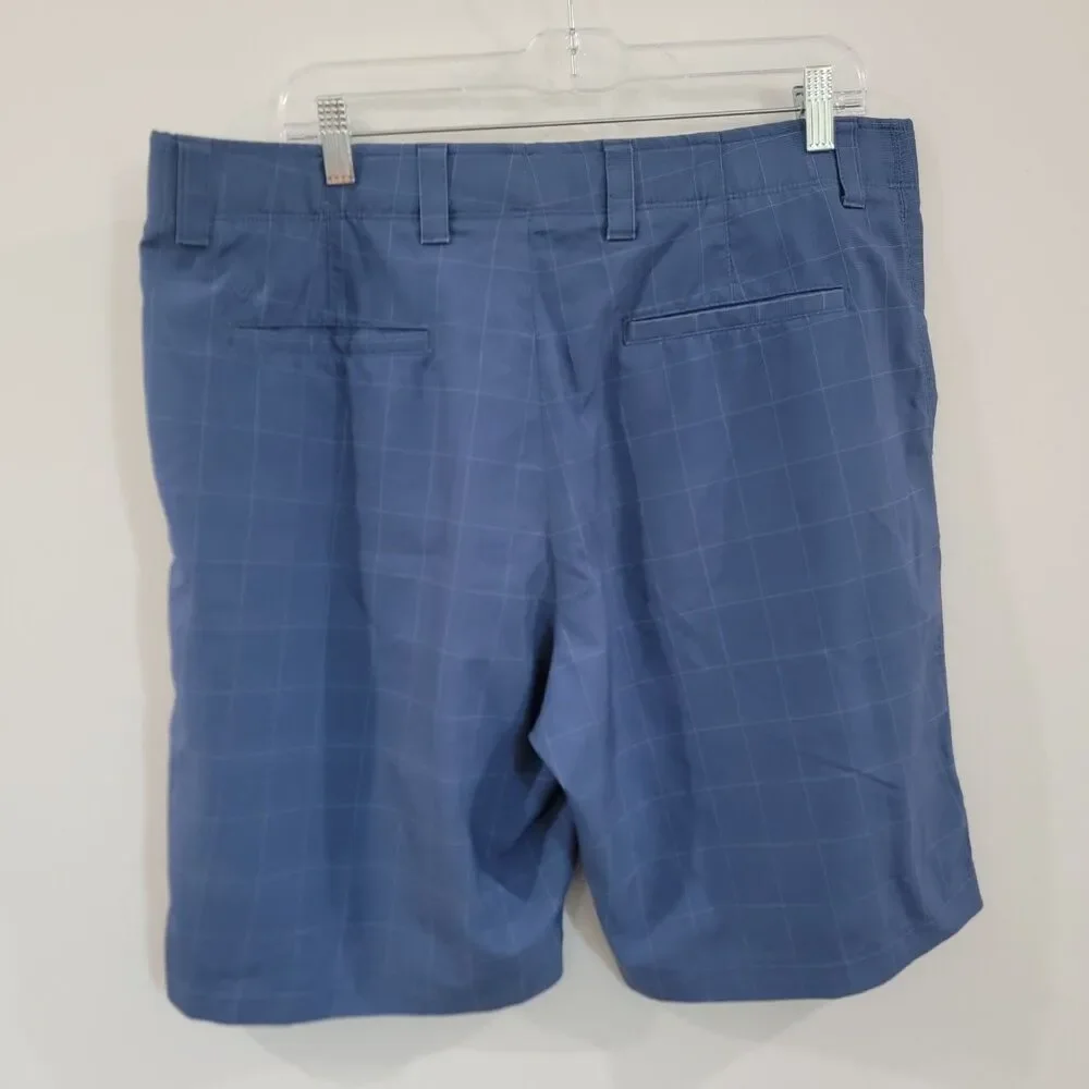 Callaway Mens Golf Shorts‎ Size 38 Blue Windowpane Plaid Dad